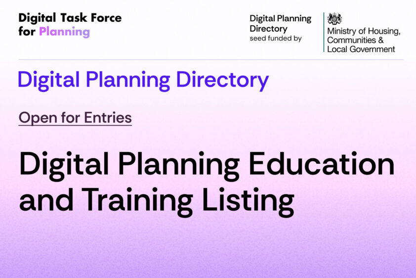 Link to Entries Open for Education and Training Listing in Digital Planning Directory